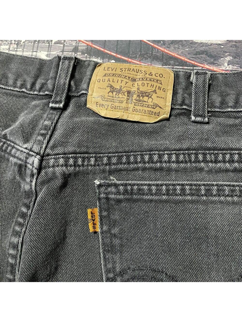 Levi's Jeans Men's 38x32 Black Denim Orange Tab Faded Black Fits (36x31) Canada - Picture 3 of 6